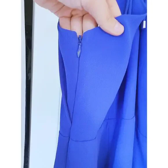 Saylor Maxi Dress Cocktail Formal V neckline Cobalt Blue Size Medium - Picture 10 of 10